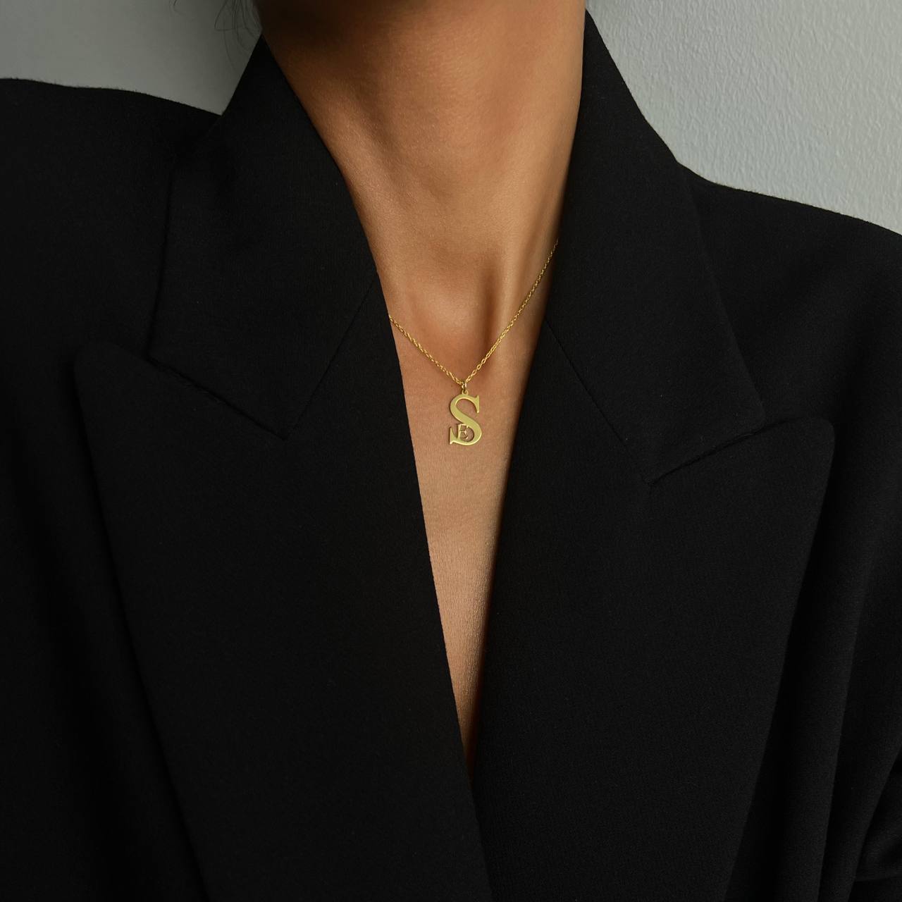 DUO INITIALEN NECKLACE aus 925 Silber - Hochwertiger Schmuck - AURIME