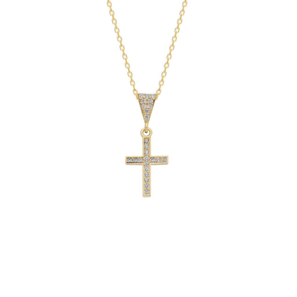 KREUZ ZIRKONIA HALSKETTE aus 925 Silber - Eleganter Halskette - AURIME