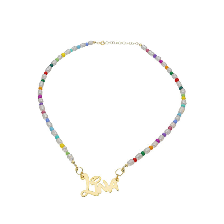 HALSKETTE PEARL FOR KIDS MIT NAMEN aus 925 Silber - Eleganter Halskette - AURIME