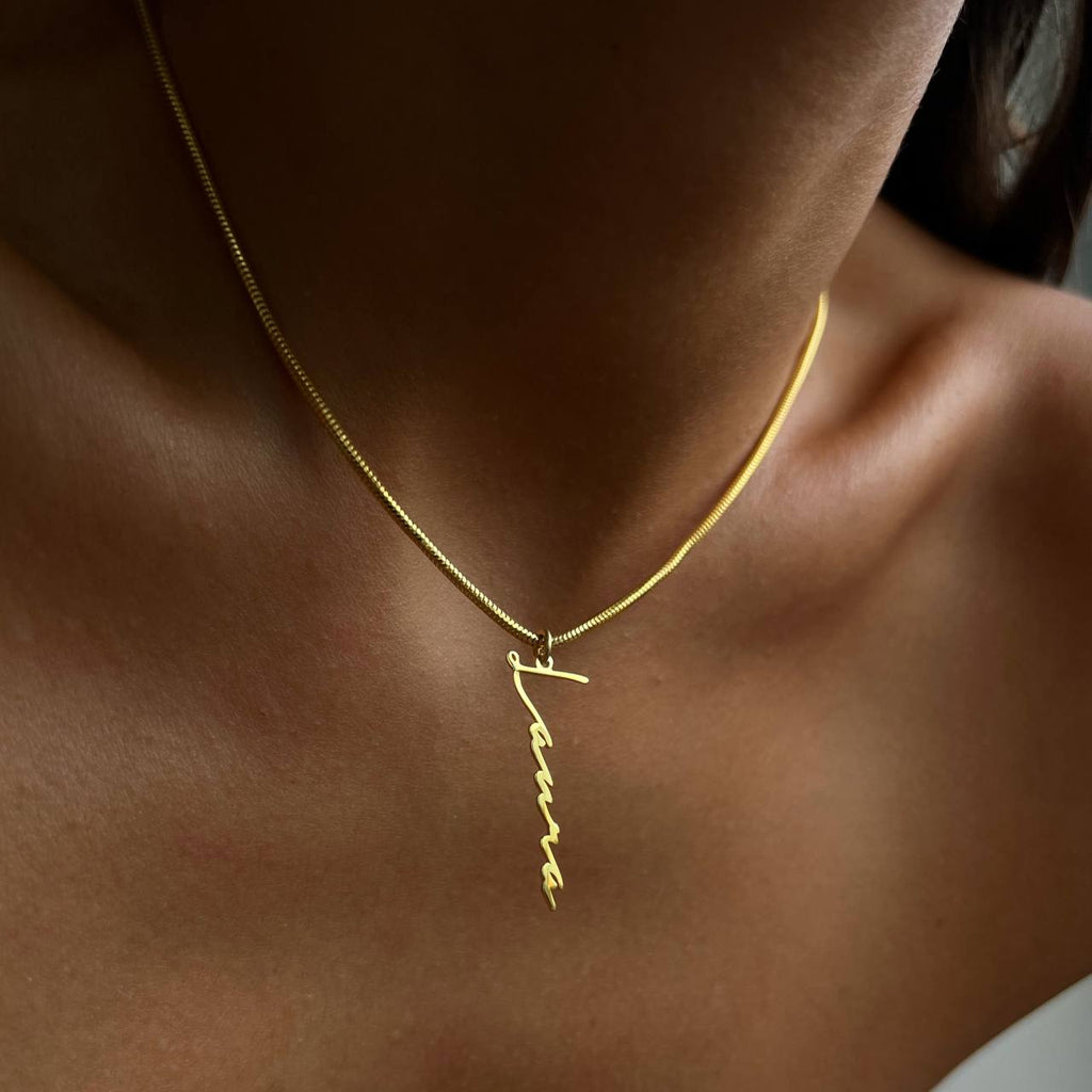 SIGNATUR NAMENSKETTE ITALI aus 925 Silber - Eleganter Halskette - AURIME