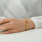 GERSTEN ARMBAND MIT RAHMEN FÜR CEYREK aus 925 Silber - Eleganter Armband - AURIME