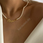 Signatur Kette Waagerecht mit Perlen (7017626763309)