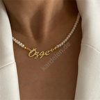 Signatur Kette Waagerecht mit Perlen (7017626763309)