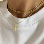 KREUZKETTE MIT NAME aus 925 Silber - Eleganter Halskette - AURIME