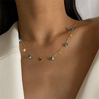 Nazar Plättchen Kette - 925 SILBER aus 925 Silber - Eleganter Halskette - AURIME