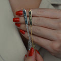 Paar Gravur Basic Armband aus 925 Silber von AURIME, zeigt das elegante, minimalistische Design der Silberarmbandpaarung.