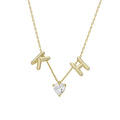 Silbernes DUO BOMB HEART Halskette von AURIME mit Herzanhänger, 925er Silber, elegantes Schmuckstück für Damen
