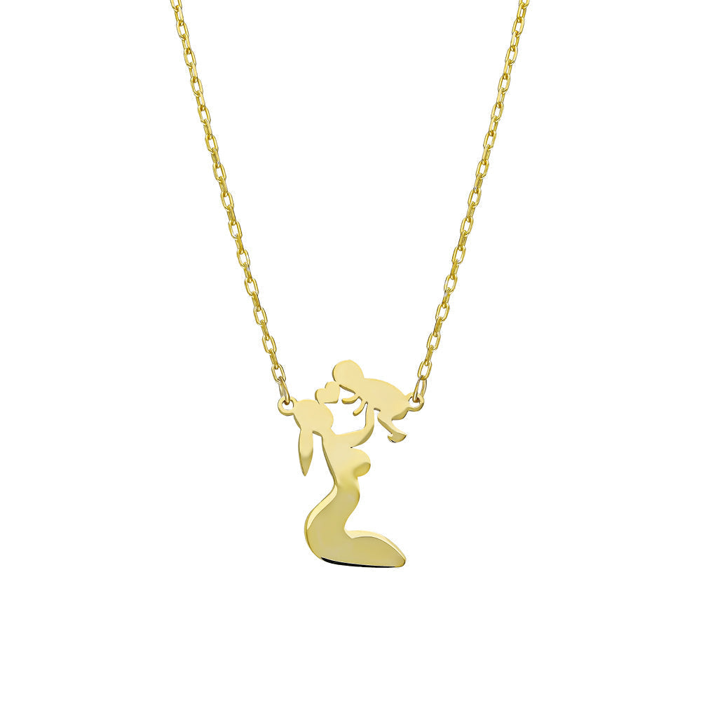 MOM HEART HALSKETTE aus 925 Silber - Eleganter Halskette - AURIME