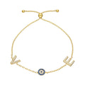 DUO INITIALEN NAZAR BRACELET | 925 SILBER