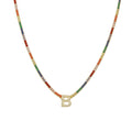COLORFULL ICED OUT LETTER NECKLACE | 925 SILBER