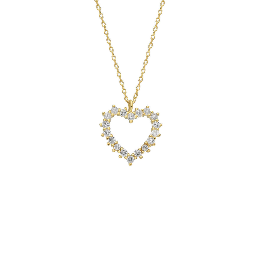 GLÄNZEN HERZ KETTE aus 925 Silber - Eleganter Halskette - AURIME