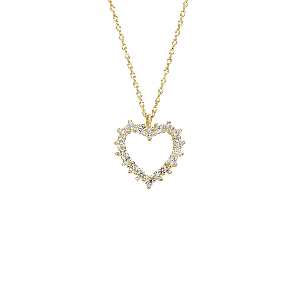 GLÄNZEN HERZ KETTE aus 925 Silber - Eleganter Halskette - AURIME