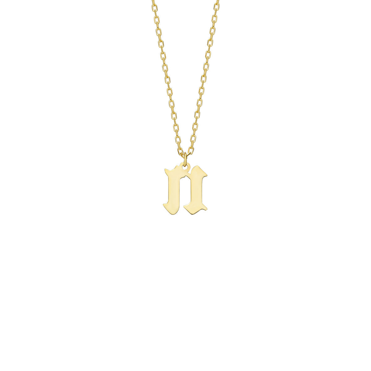 BUCHSTABEN KETTE OLD ENGLISH aus 925 Silber - Eleganter Halskette - AURIME