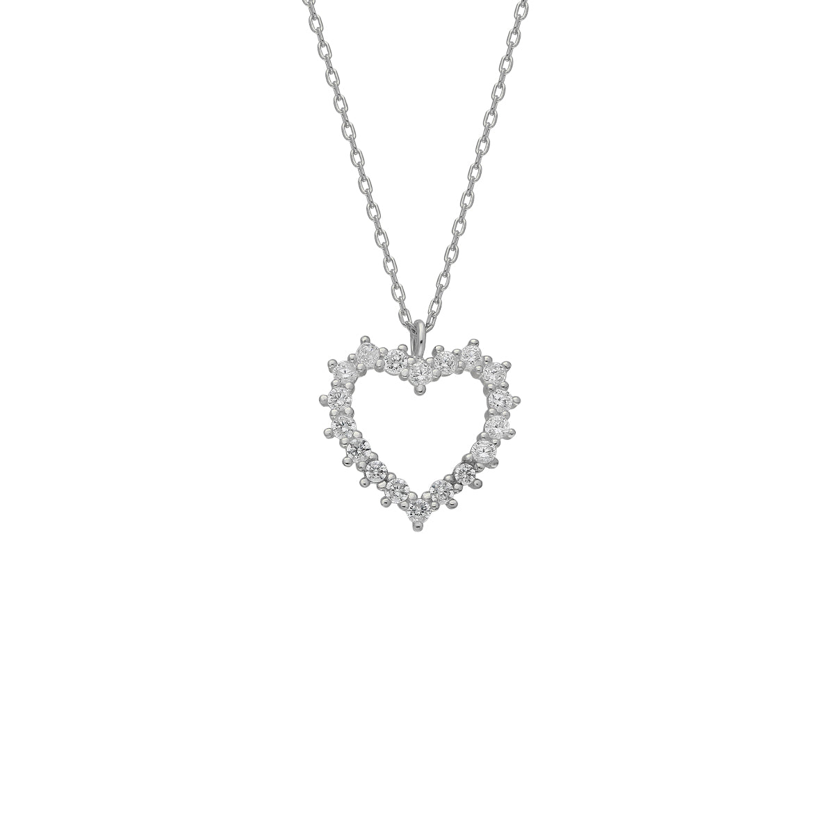 GLÄNZEN HERZ KETTE aus 925 Silber - Eleganter Halskette - AURIME