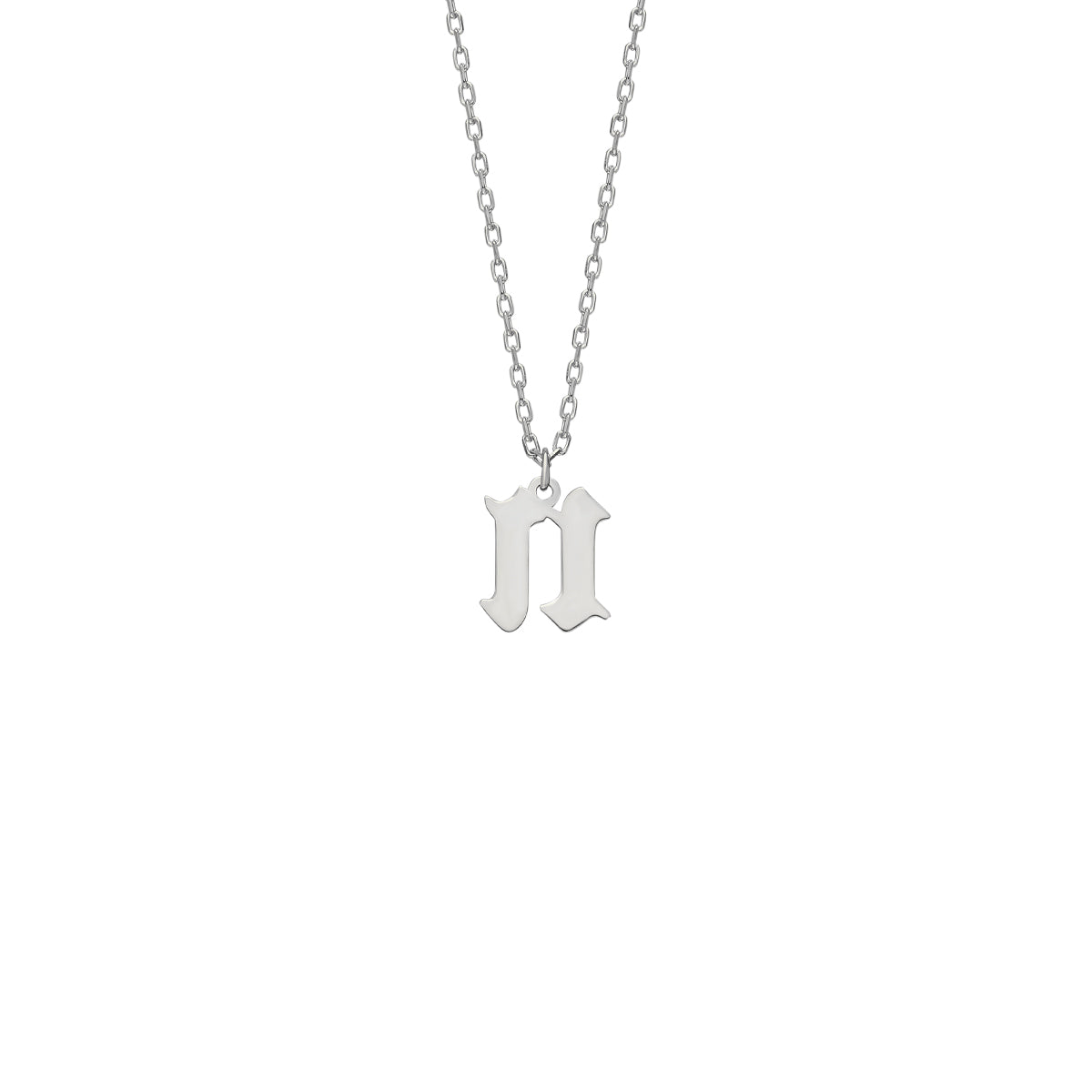 BUCHSTABEN KETTE OLD ENGLISH aus 925 Silber - Eleganter Halskette - AURIME