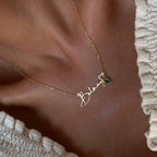 NAMENSKETTE MIT HERZ UND GEBURTSSTEIN| 925 SILBER