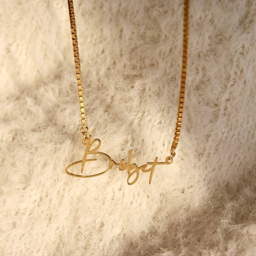 SCRIPT NAME NECKLACE aus 925 Silber - Hochwertiger Schmuck - AURIME