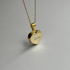 GRAVUR HERZ HALSKETTE aus 925 Silber - Eleganter Halskette - AURIME