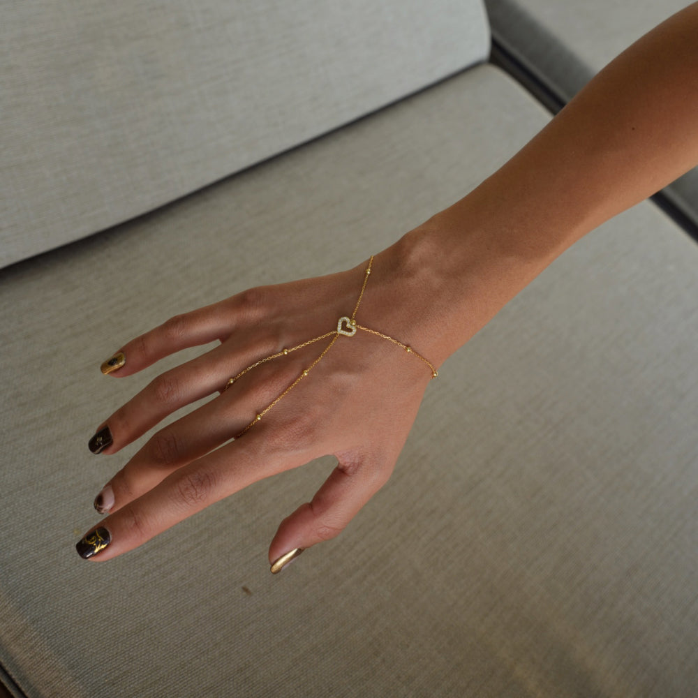 MINI HEART HANDKETTE | 925 SILBER