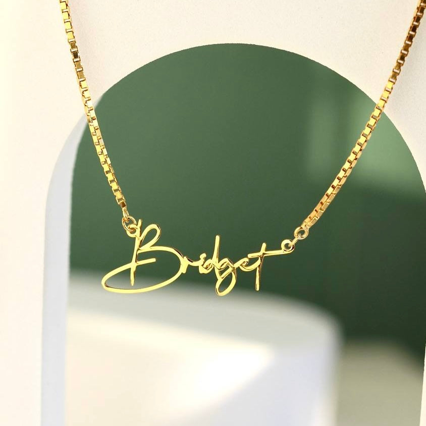SCRIPT NAME NECKLACE aus 925 Silber - Hochwertiger Schmuck - AURIME
