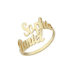 DUO NAME RING aus 925 Silber - Eleganter Ring - AURIME