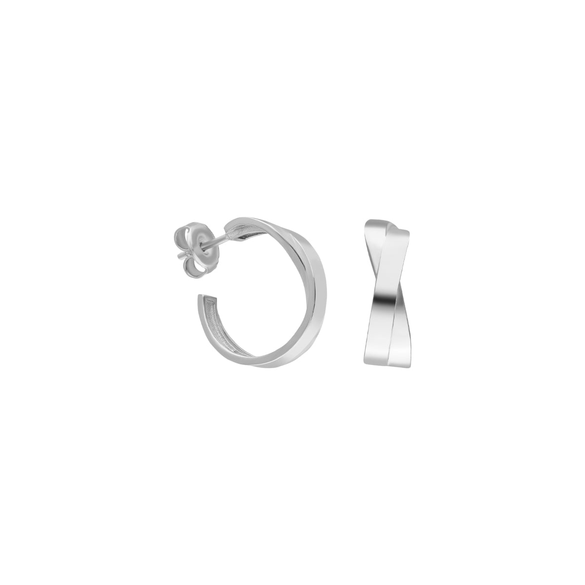 SIMPLE CROSS OHRRING aus 925 Silber - Eleganter Ohrringe - AURIME