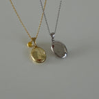 OVAL PHOTO HALSKETTE | 925 SILBER