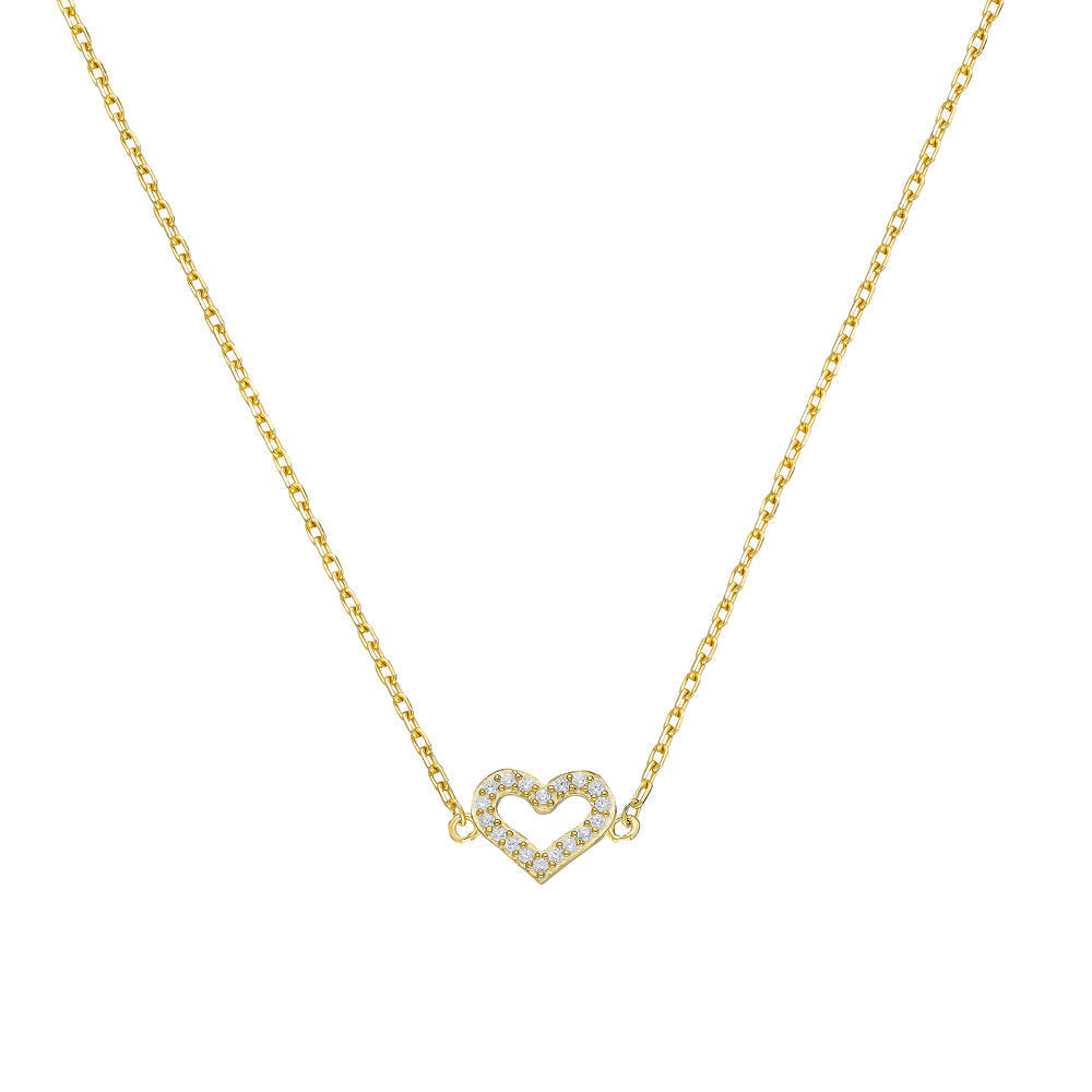 BOMB HERZ HALSKETTE aus 925 Silber - Eleganter Halskette - AURIME