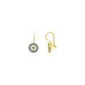 Kleiner Nazarenohrstecker aus 925 Silber für Babys von AURIME, detailreiche silberne Ohrschmuck mit Nazar-Motiv.