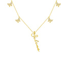 BUTTERFLY X SIGNATUR KETTE aus 925 Silber - Eleganter Halskette - AURIME