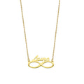 Infinity Namenshalskette aus 925er Silber von AURIME, mit persönlichem Namensanhänger, elegantes Schmuckstück für Damen