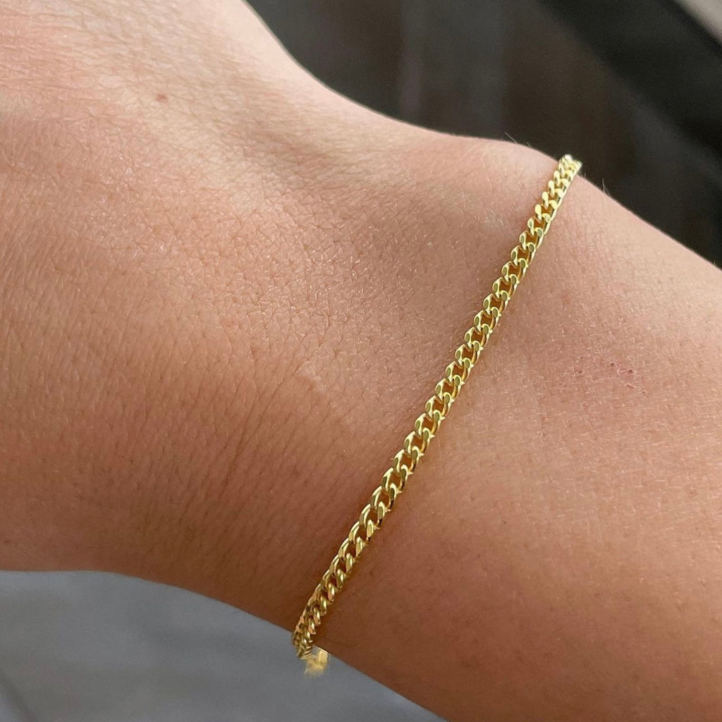 LETTER CUBAN BRACELET DAMEN aus 925 Silber - Hochwertiger Schmuck - AURIME