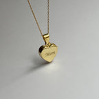 GRAVUR HERZ HALSKETTE aus 925 Silber - Eleganter Halskette - AURIME