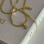 SNAKE ZIRKONIA BUCHSTABEN KETTE aus 925 Silber - Eleganter Halskette - AURIME