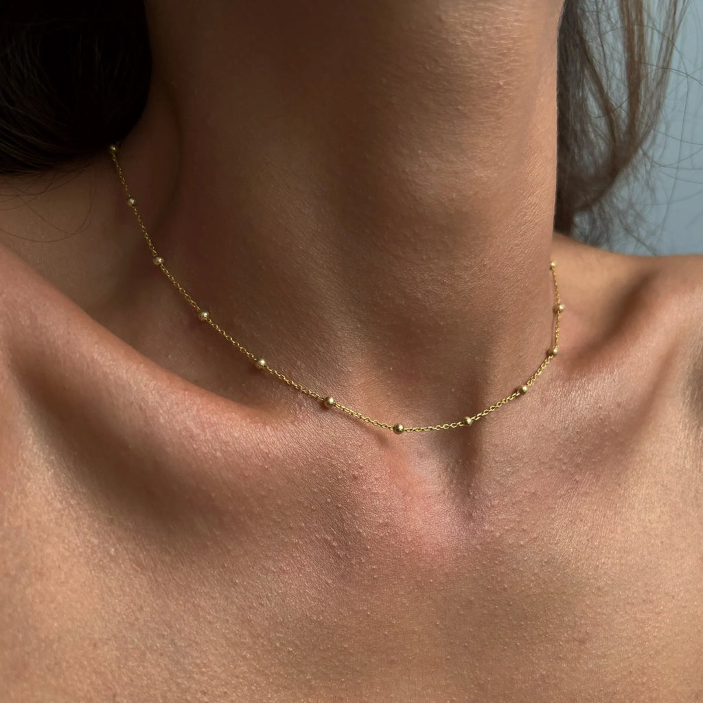BALL SLIM KETTE - 925 SILBER aus 925 Silber - Eleganter Halskette - AURIME