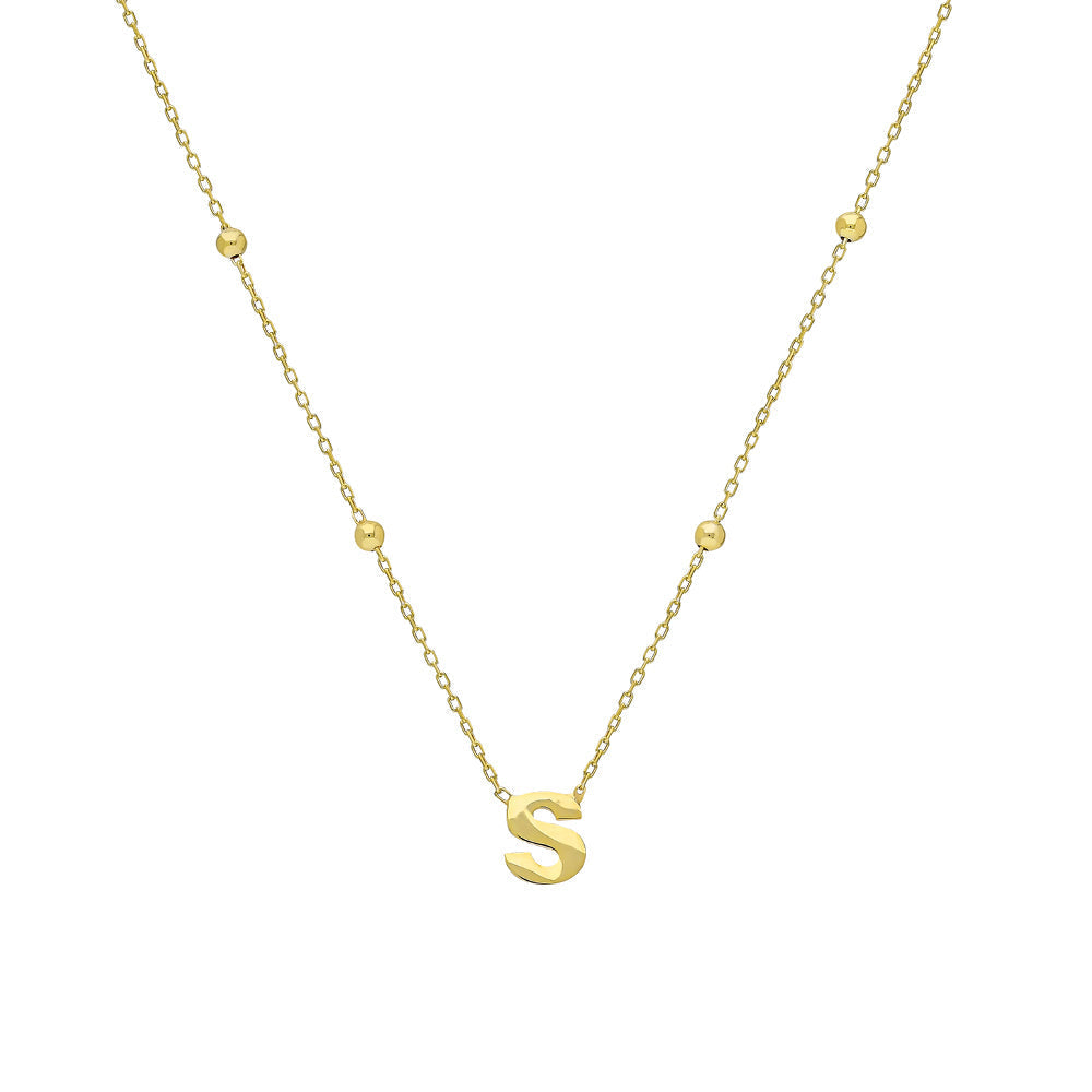 MINIMAL LETTER VINTAGE NECKLACE aus 925 Silber - Hochwertiger Schmuck - AURIME