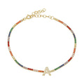 COLORFULL ICED OUT LETTER BRACELET | 925 SILBER