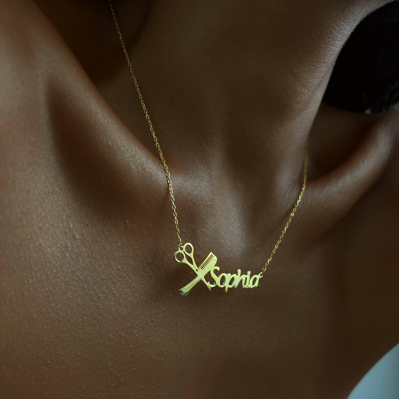 FRISEUR NAMENSKETTE aus 925 Silber - Eleganter Halskette - AURIME