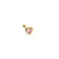 Zirkonia-Herz-Piercing aus 925 Silber von Aurime, glänzendes Schmuckstück mit funkelndem Zirkonia-Design für Ohrschmuck
