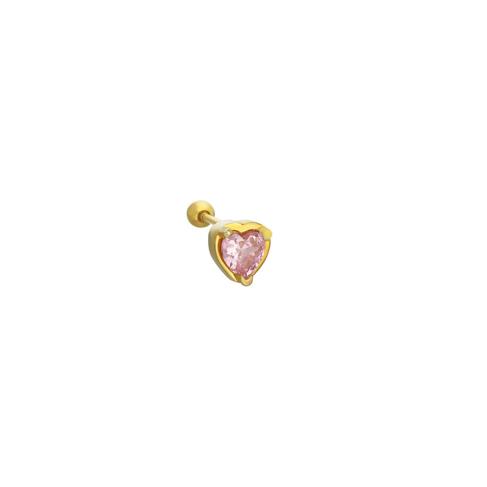 ZIRKONIA HEART PIERCING aus 925 Silber - Hochwertiger Schmuck - AURIME