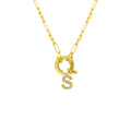 Chain Zirkonia Buchstaben Halskette (7017450373165)