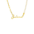 Elegante CHIC ID Halskette aus 925 Silber von AURIME, detailreiche Kette mit modernen Design auf silbernem Hintergrund