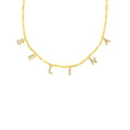925 Silber Choker mit Namenskettenanhänger und Zirkonia Stein, elegant und personalisiert, von AURIME gefertigt.