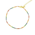 Bunte Armbandekette aus 925 Silber von Aurime mit farbenfrohen Gliedern und elegantem Design.