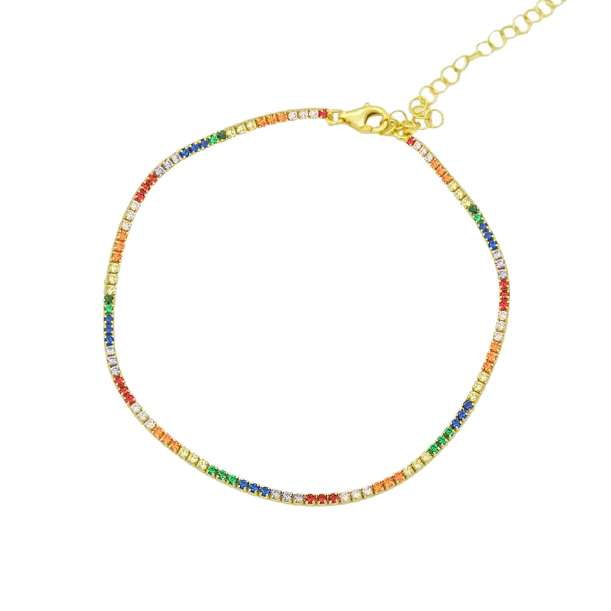 COLORFULL ARMKETTE aus 925 Silber - Eleganter Halskette - AURIME