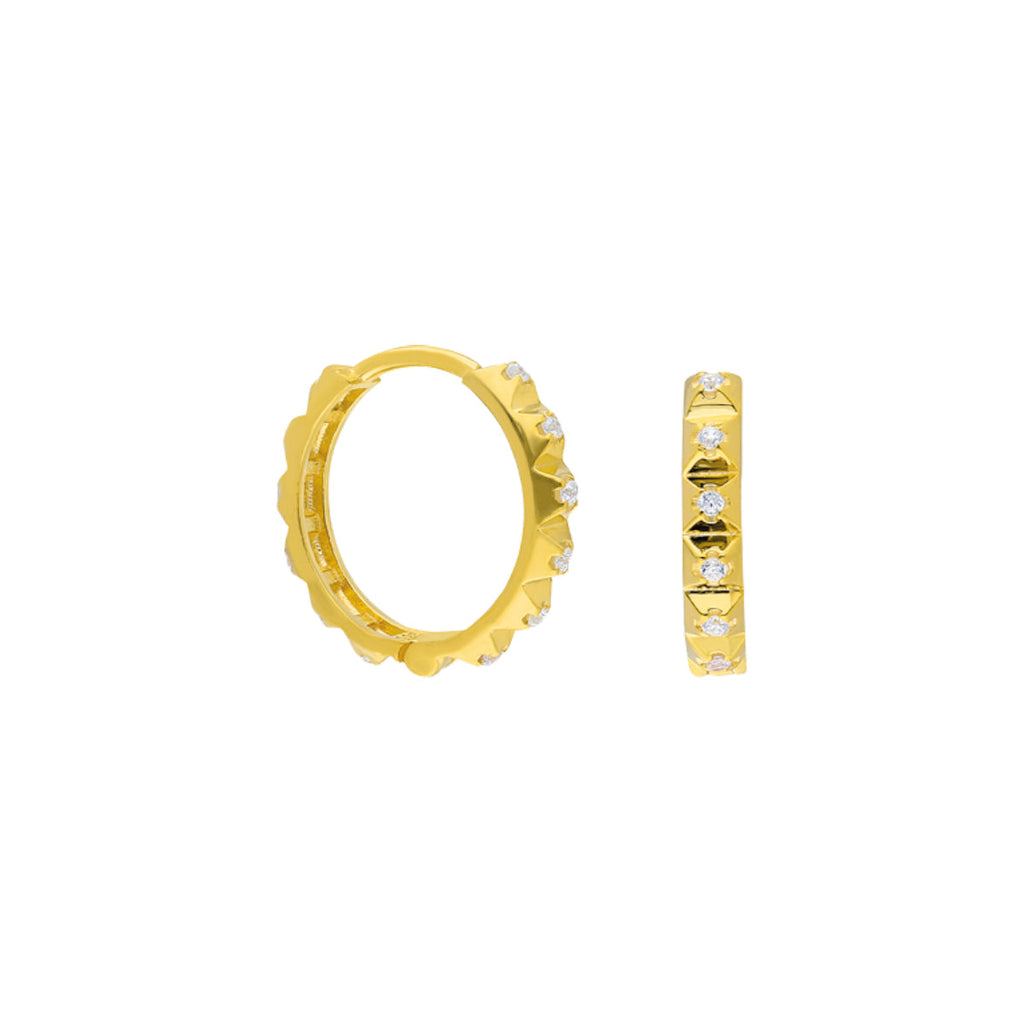 CREOLEN ZIRKONIA EARRING aus 925 Silber - Eleganter Ring - AURIME