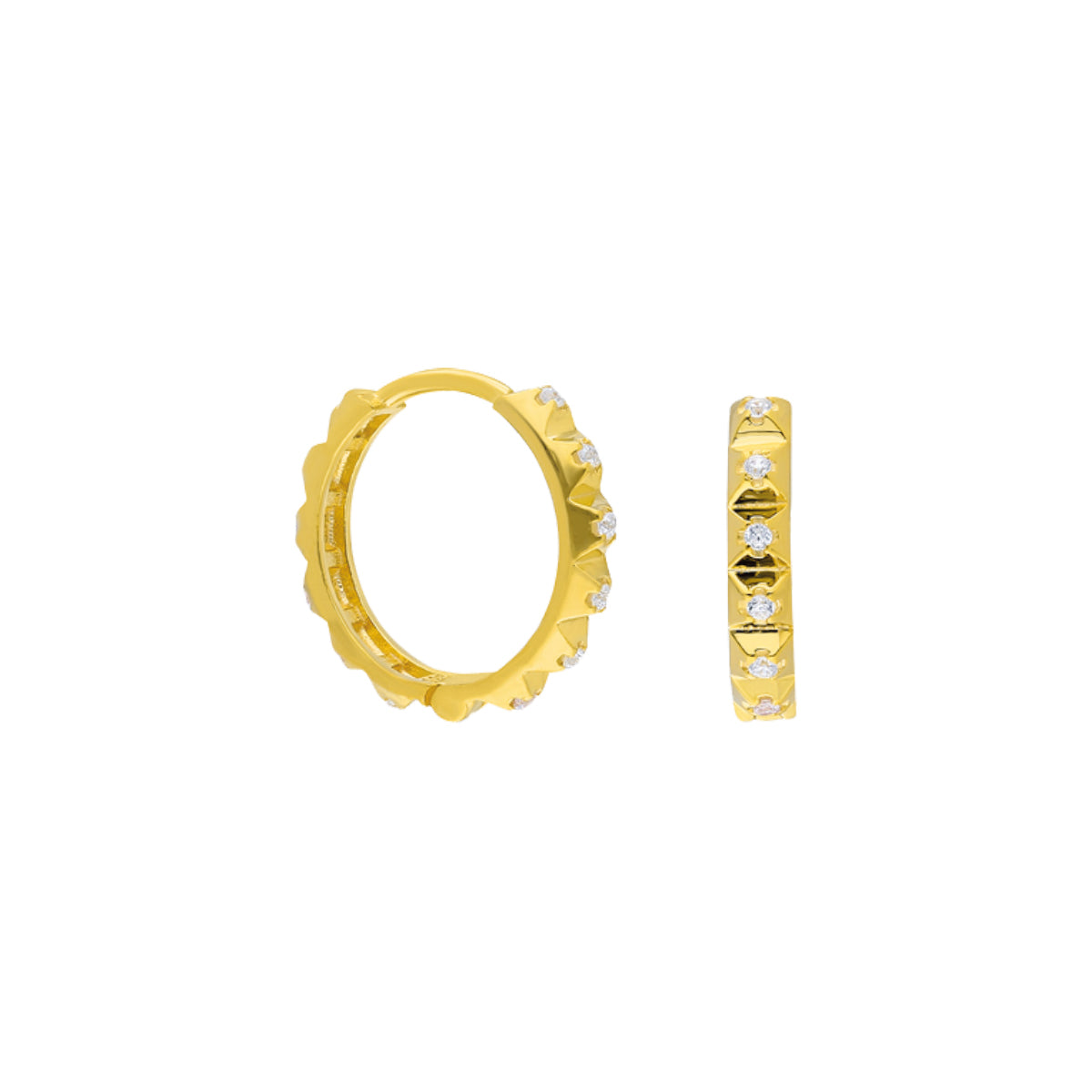 CREOLEN ZIRKONIA EARRING aus 925 Silber - Eleganter Ring - AURIME
