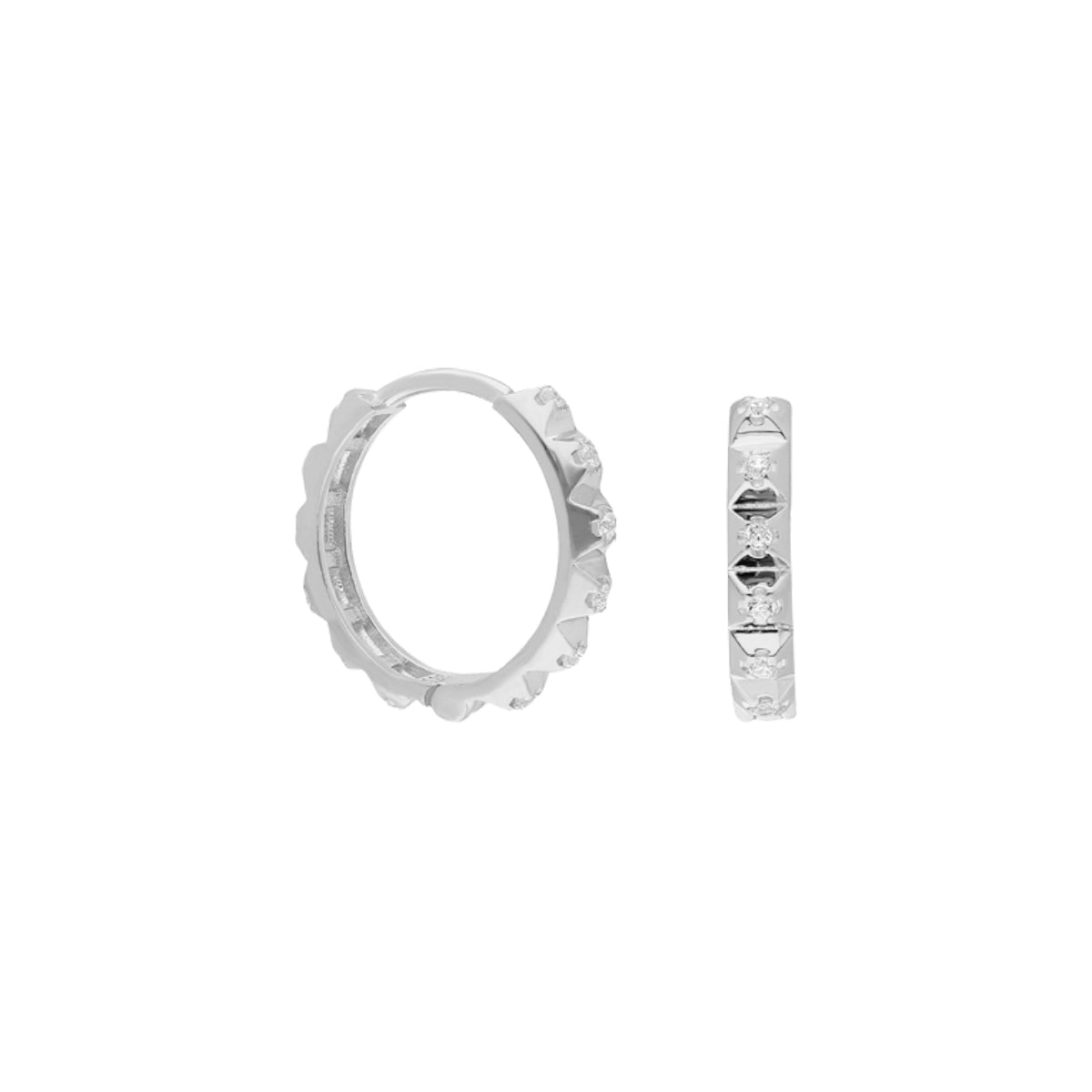 CREOLEN ZIRKONIA EARRING aus 925 Silber - Eleganter Ring - AURIME