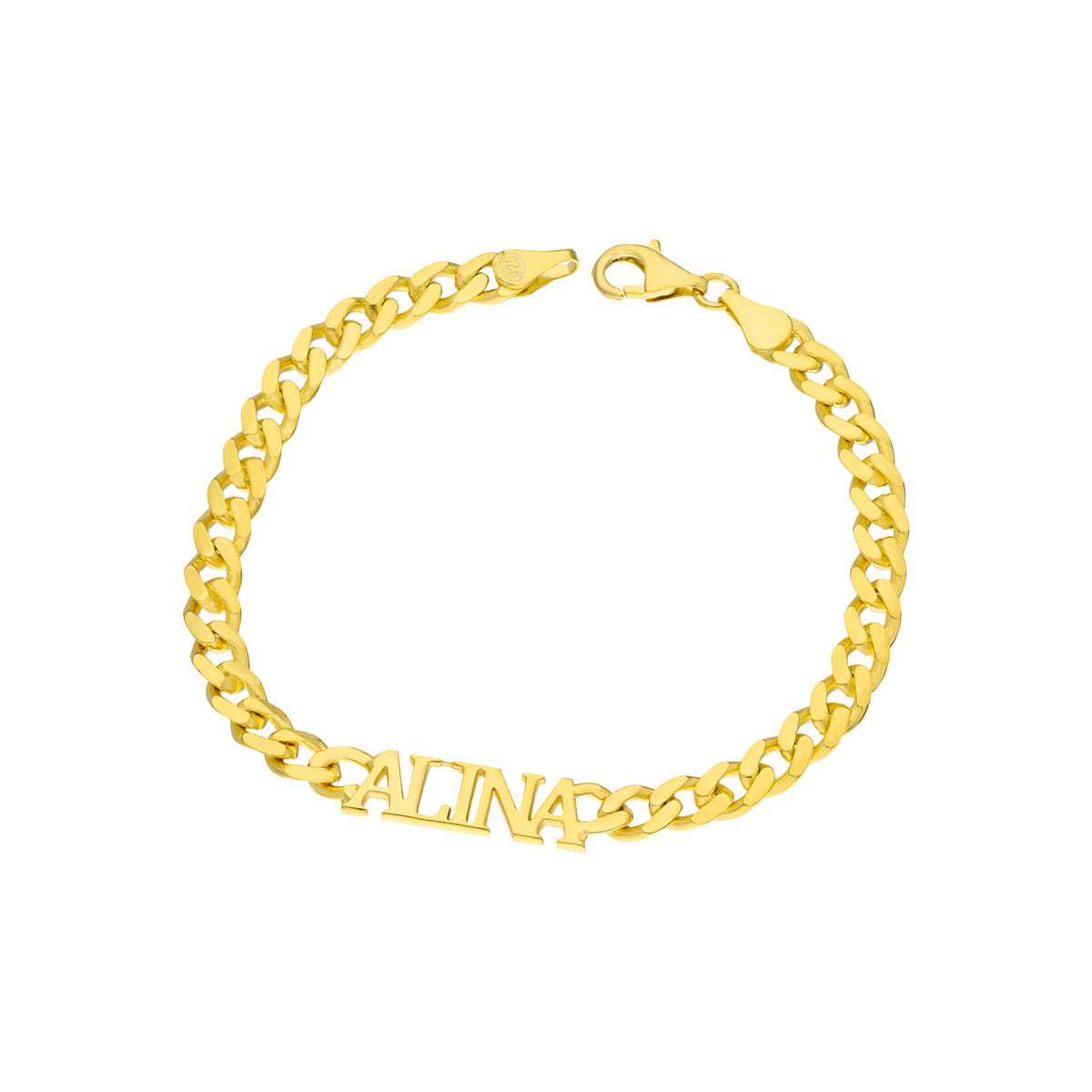 CUBANLINK NAMENSARMKETTE DAMEN aus 925 Silber - Eleganter Halskette - AURIME