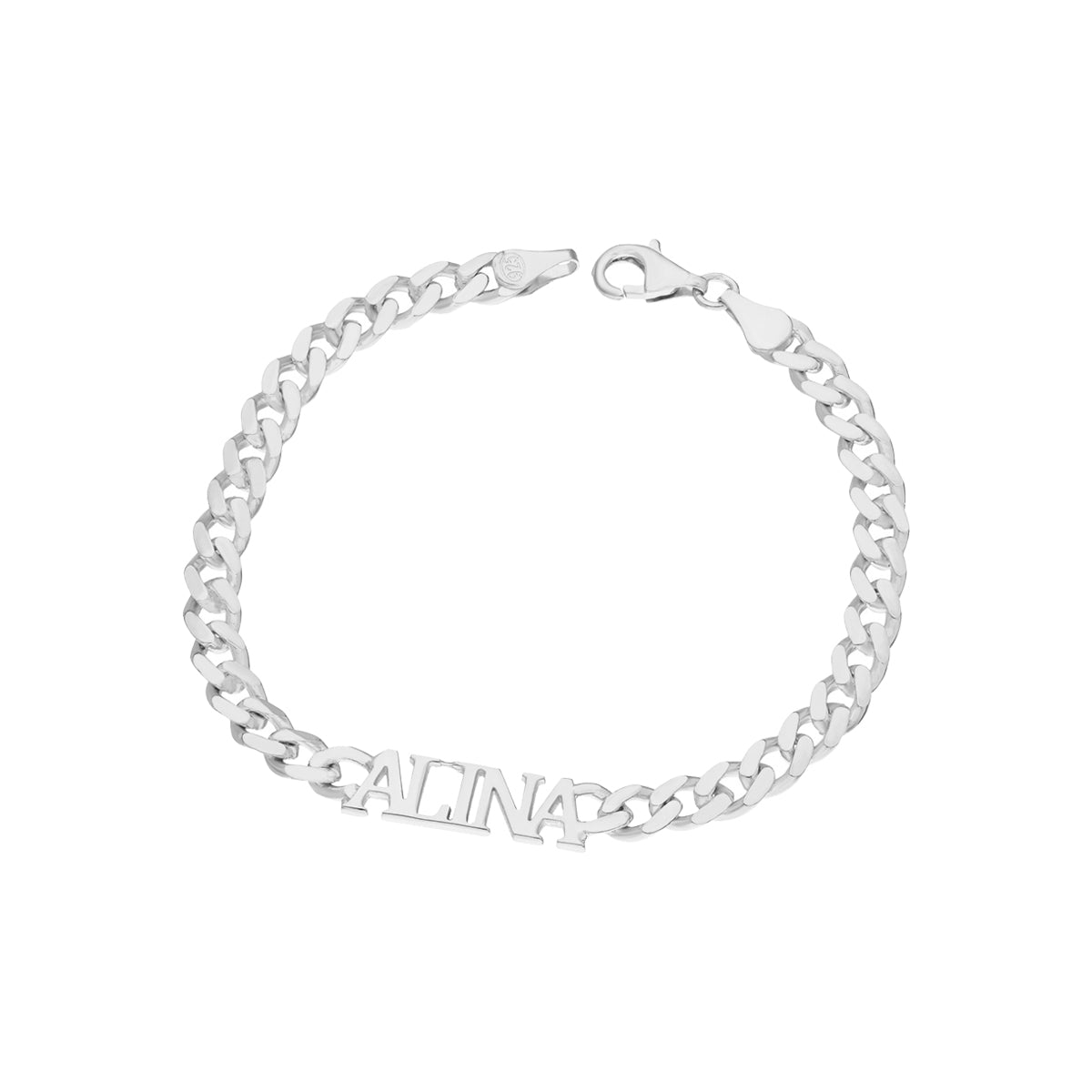 CUBANLINK NAMENSARMKETTE DAMEN aus 925 Silber - Eleganter Halskette - AURIME